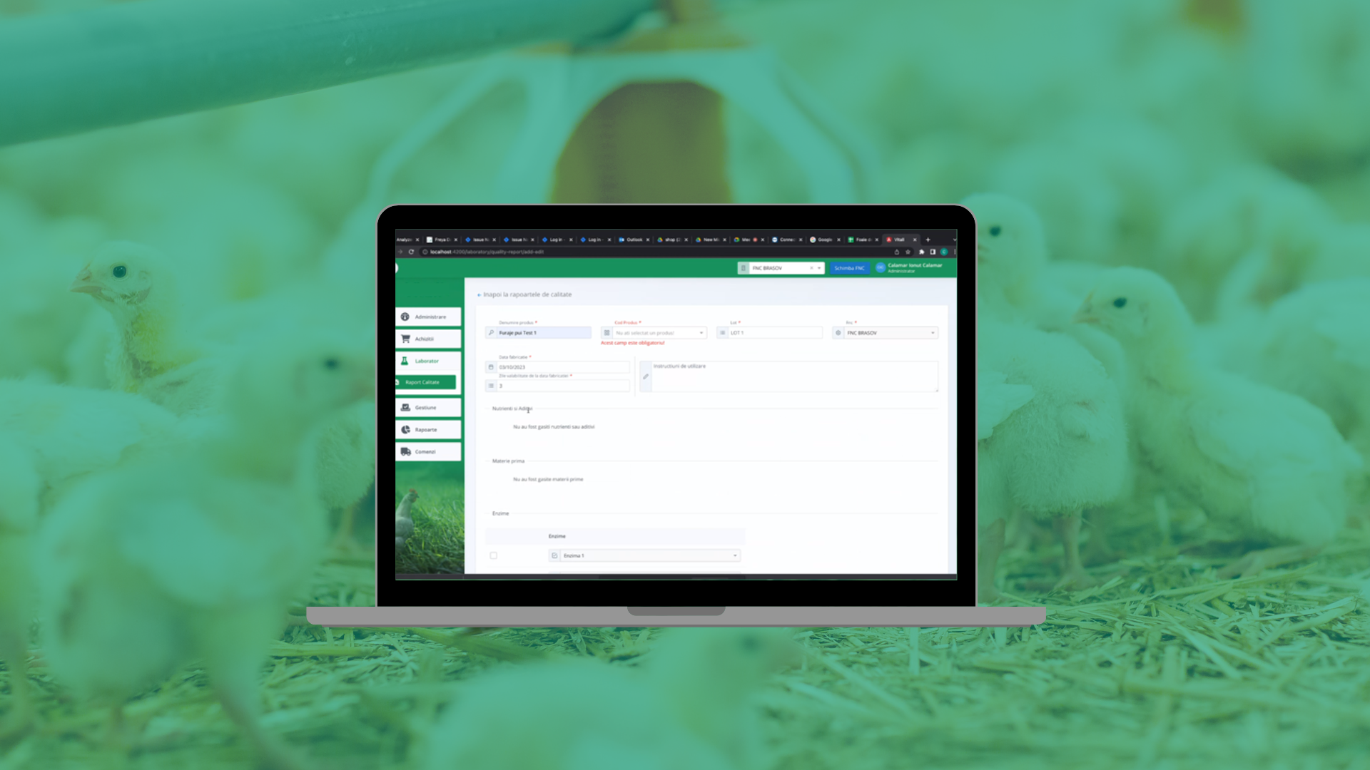 Software solution that provides management and control of operational activities for a well-known fodder producer